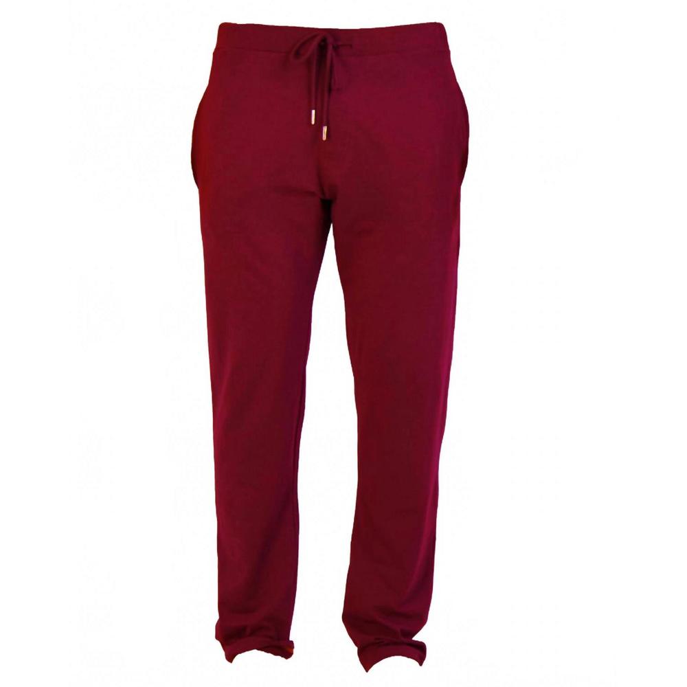 NEW WOOD men's day lounger pant in burgundy
